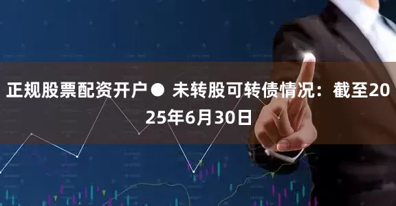 正规股票配资开户　　● 未转股可转债情况：截至2025年6月30日